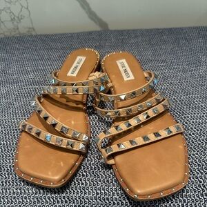 Steve Madden Tan Studded Women's Skyler Sandals